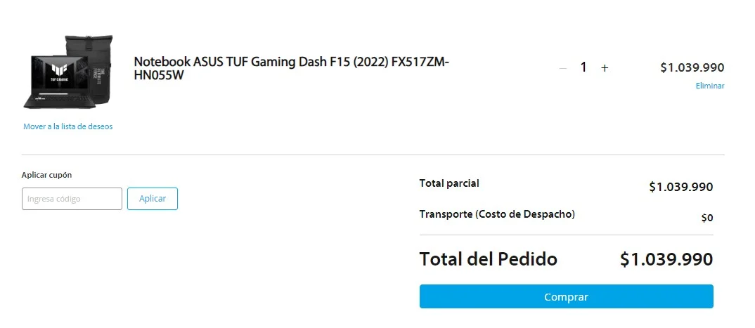 Descuento Cupón de descuento Asus Chile