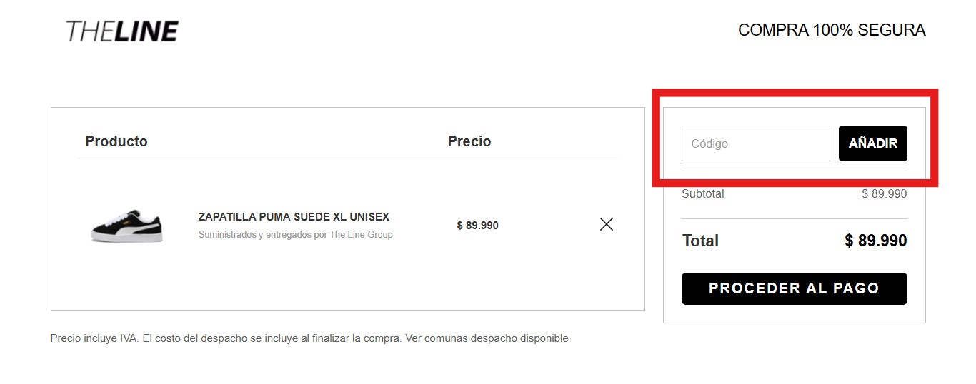 Descuento Código de descuento The line
